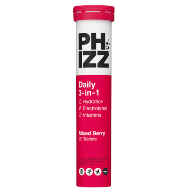 Phizz 3 In 1 Mixed Berry Effervescent Tablets 20's