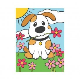 Royal & Langnickel My First Paiting By Numbers 4+ My First Puppy Set7 x Paint Pots, Preprinted Board, Pre Printed Practice Sheet, A Paint Brush