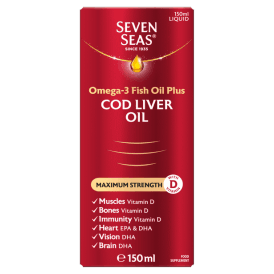 Seven Seas MAX STRENGTH COD LIVER OIL 150ml.
