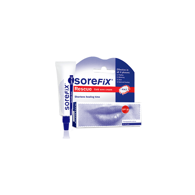 Sorefix Rescue 4 in 1 Cold Sore Cream SPF30 6ml