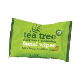 Tea Tree Cleansing Face Wipes Twin Pack 25'S