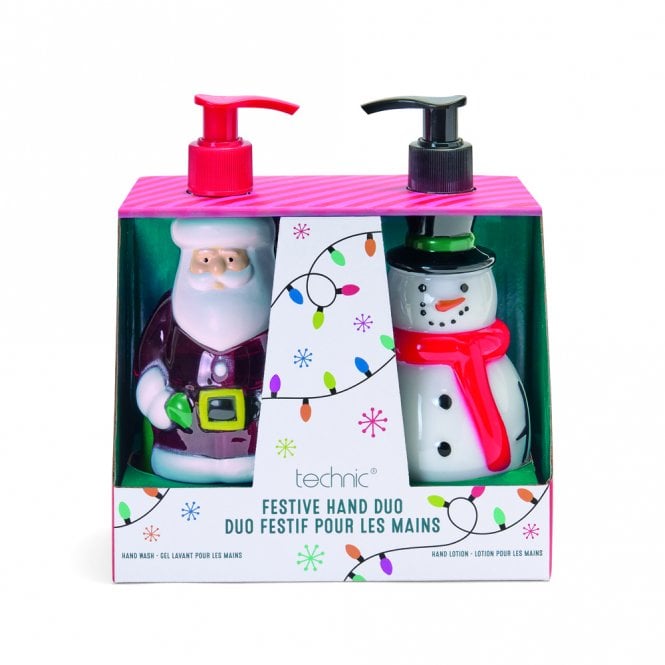 Technic Christmas Festive Hand Duo 300ml Santa Hand Wash, 300ml Snowman Hand Lotion