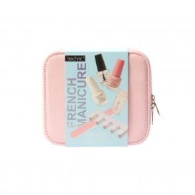 Technic French Manicure CaseBeauty Case, 3 x 12ml Nail Varnishes, Nail Stamper, Toe Separator, Nail File