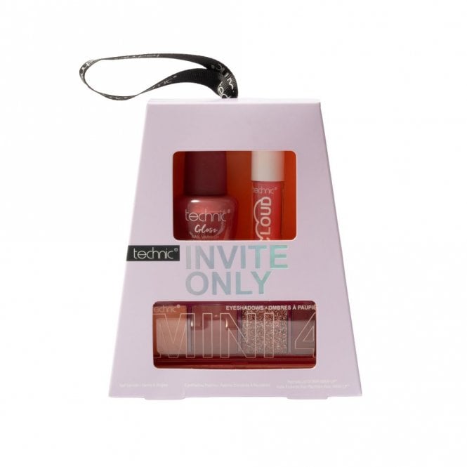 Technic Invite Only Gift SetEyeshadow Palette, 1.8ml Cloud Peptide Lip Oil, 12ml Nail Varnish