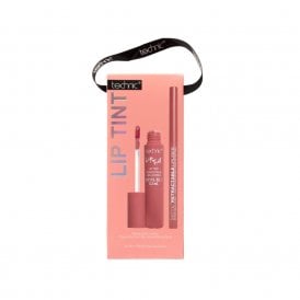 Technic Lip Tint Stocking Filler Gift Set3.5ml Once Bitten Lip Tint, Retractable Lip Liner