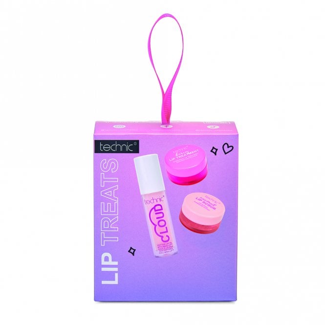 Technic Lip Treats5ml Peptide Lip Oil, 5g Overnight Lip Mask, 5g Lip Scrub