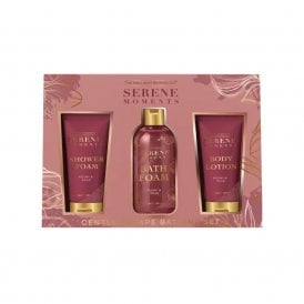 The Indulgent Bathing Co. Serene Moments Gentle Escape Bathing Gift Set100ml Peony & Pear Bath Foam, 100ml Peony & Pear Shower Cream, 100ml Peony & Pear Bath Lotion2026