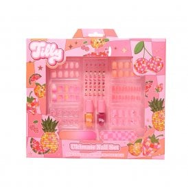 Tilly Ultimate Nail Gift Set6 x 10pc False Nails, 40pc Nail Stickers, 2 x 3ml Water Based Nail Polish, 2 x Nail Files