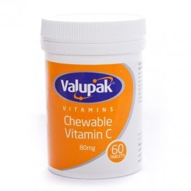 Valupak Chewable Vitamin C 80Mg Tablets 60's