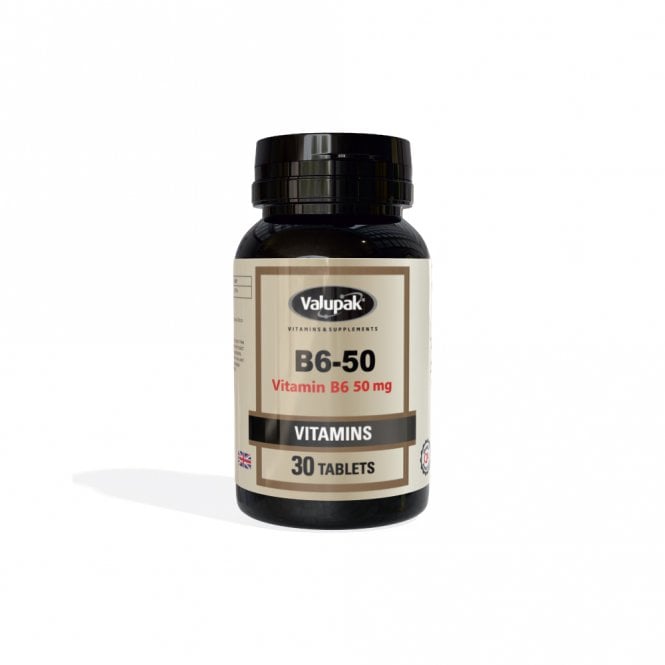 Valupak Vitamin B6 Tablets 50mg 30's