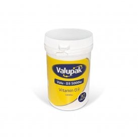 Valupak Vitamin D3 Tablets 5000iu 30's