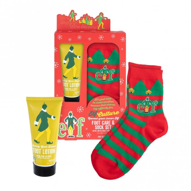 Warner Bros Elf Footcare & Sock Gift Set150g Foot Lotion, Elf Sock Set