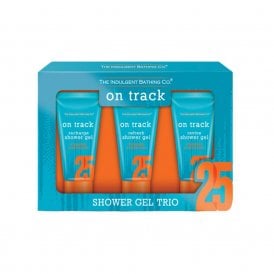Xpel On Track Shower Gel Trio Gift Set100ml Refresh Bergamot & Mint Shower Gel, 100ml Recharge Sage & Sandalwood Shower Gel , 100ml Revive Ginger & Lemon Shower Gel